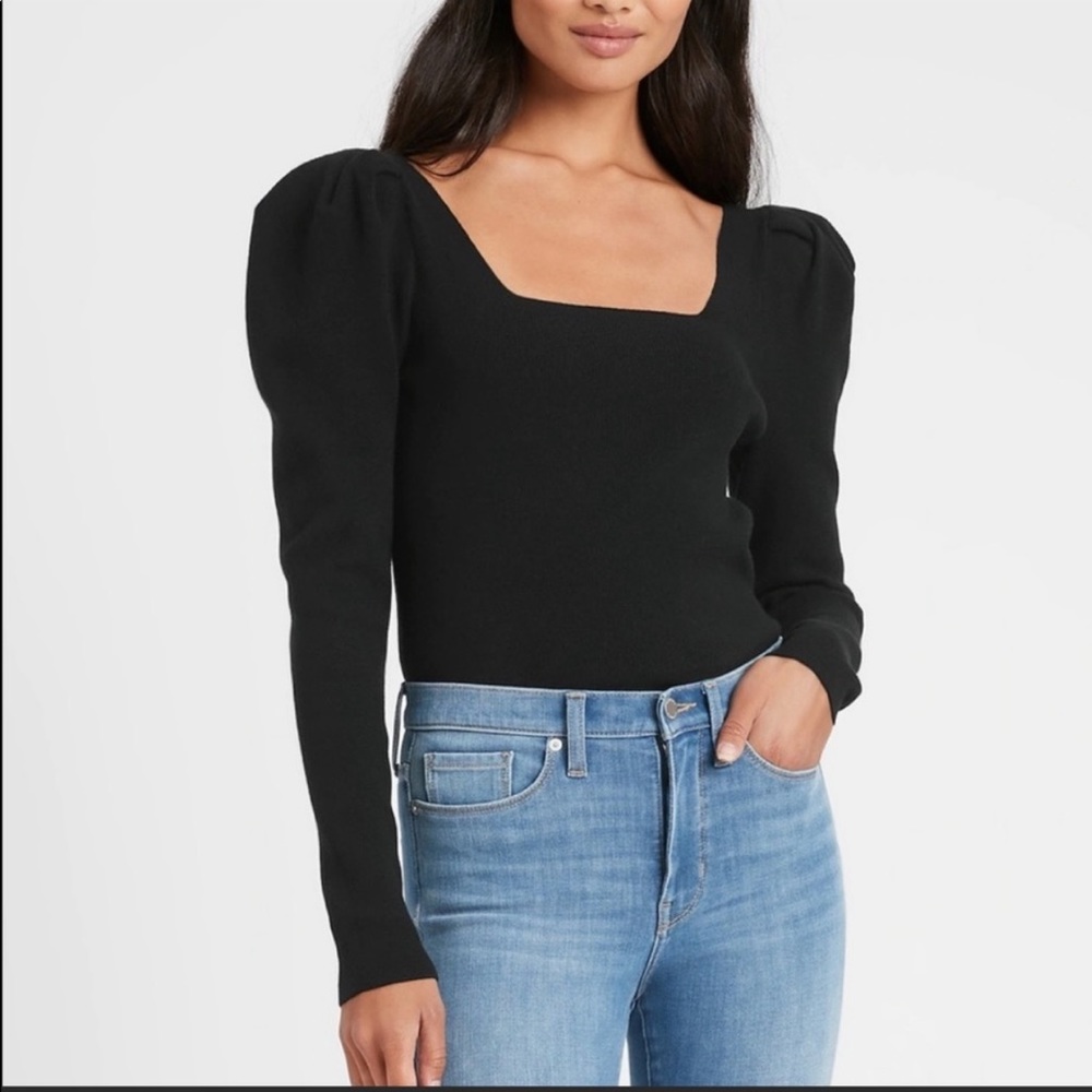 Banana Republic Puff Sleeve Sweater Size L